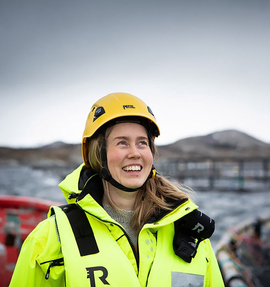 海上魚場的 Sabine Fossmo